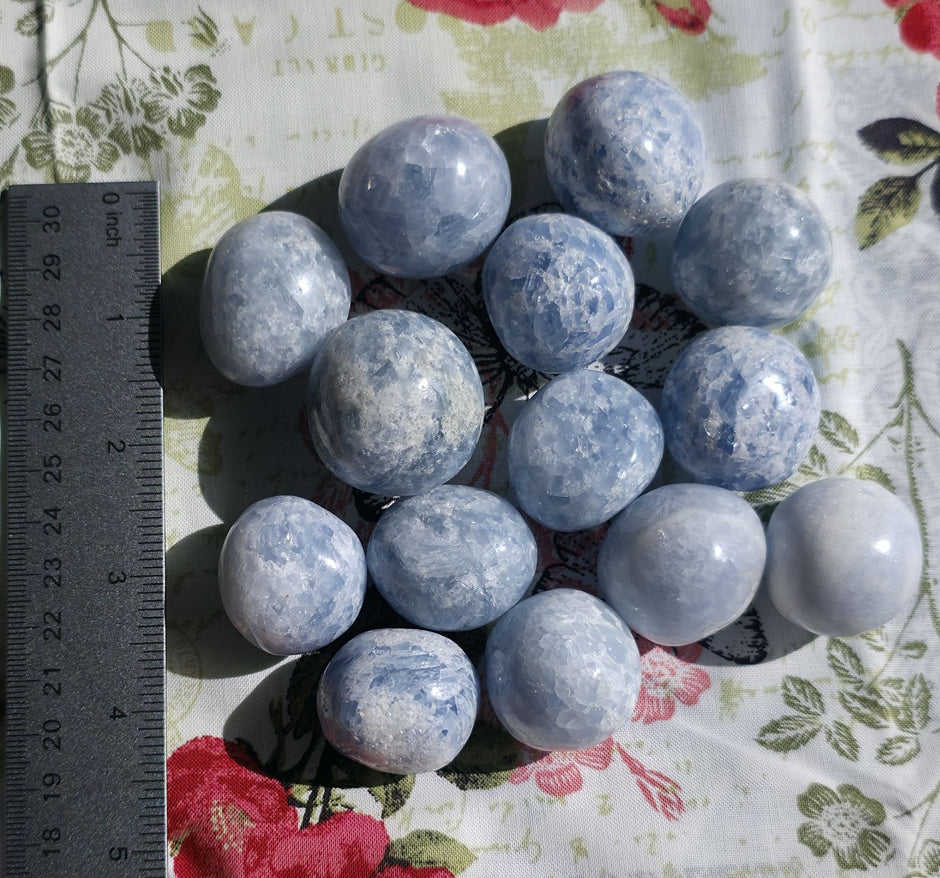 Blue Calcite Tumble - One Individual Tumble
