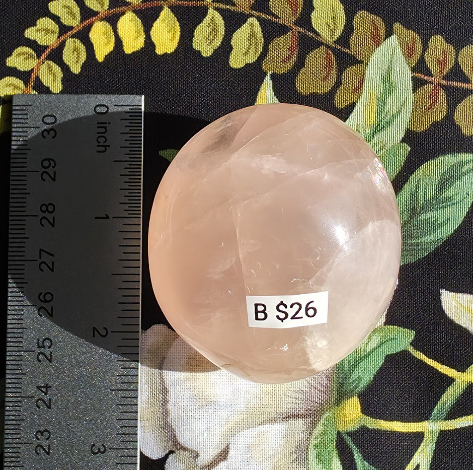 Rose Quartz Palmstone (Large) - Option B