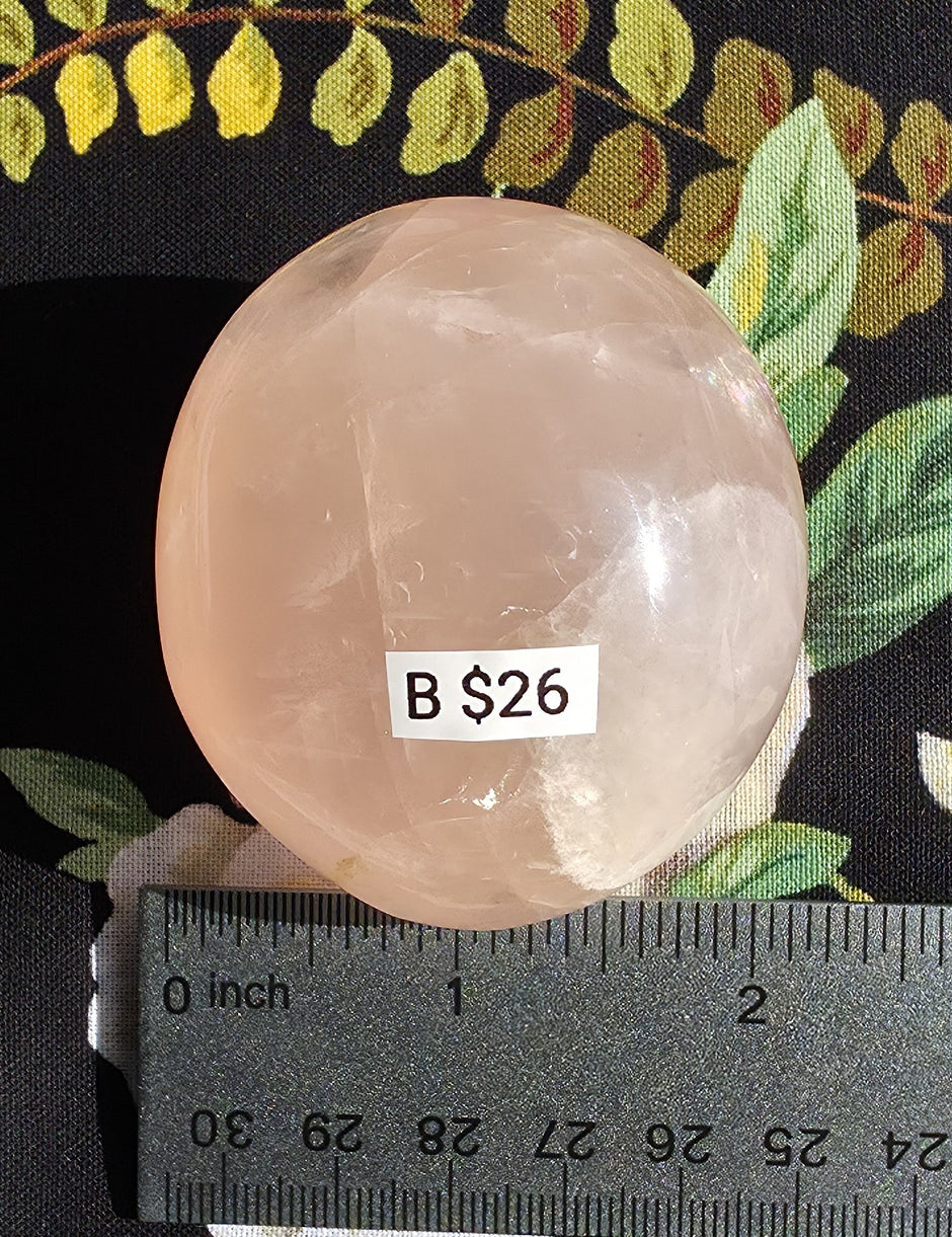 Rose Quartz Palmstone (Large) - Option B