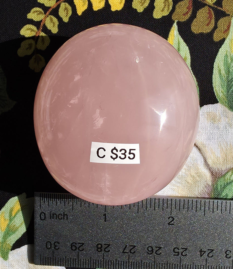 Rose Quartz Palmstone (Large) - Option C
