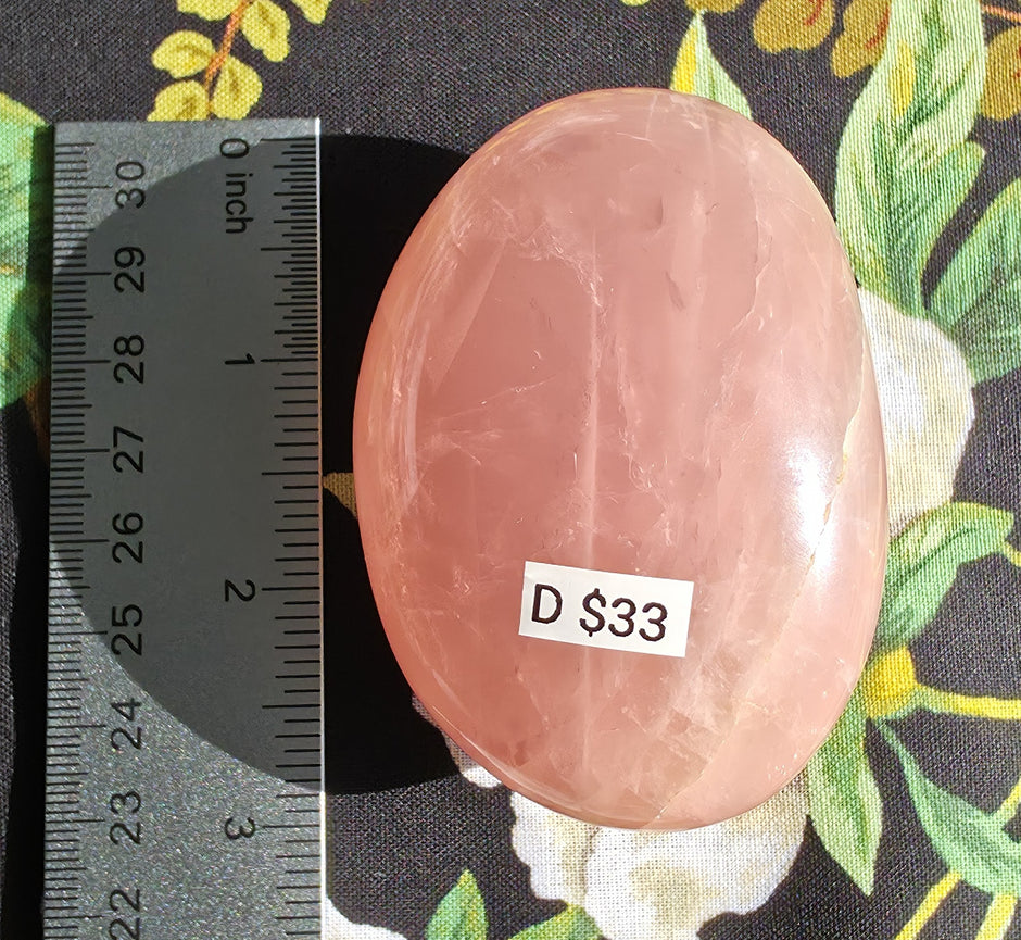 Rose Quartz Palmstone (Large) - Option D