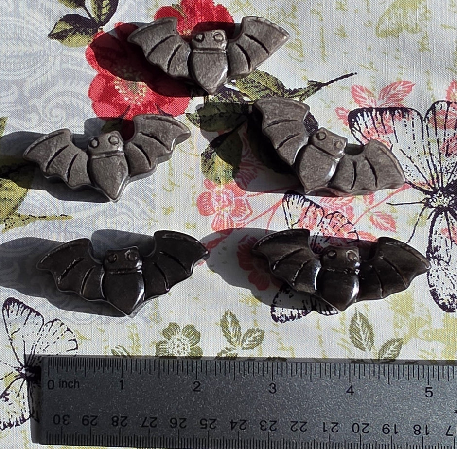 Silver Sheen Obsidian Bat - One Individual Bat Carving