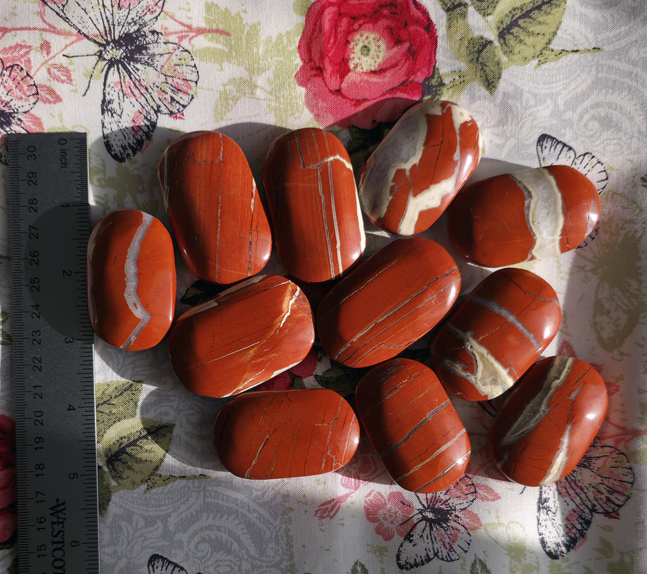 Red Jasper Palmstone - One (1) Individual Piece