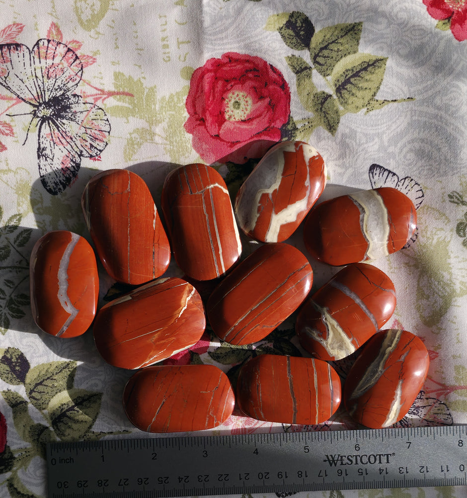 Red Jasper Palmstone - One (1) Individual Piece