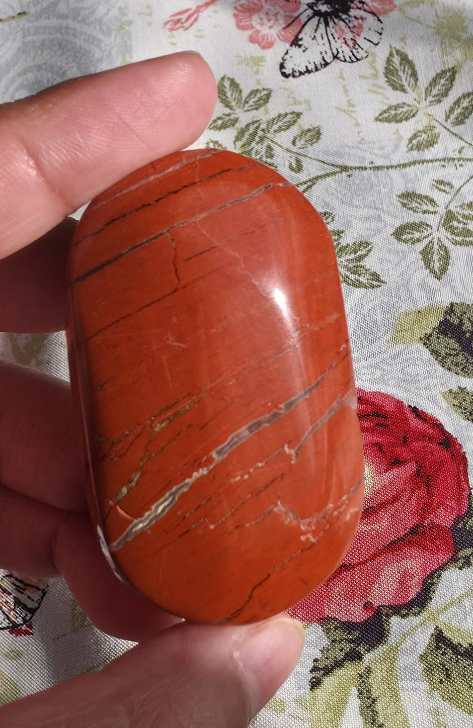 Red Jasper Palmstone - One (1) Individual Piece