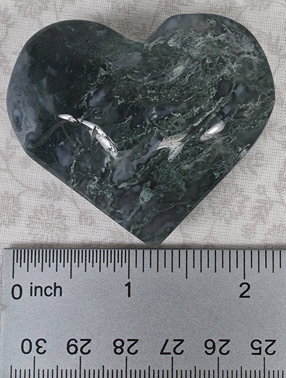 Moss Agate Heart - Option A