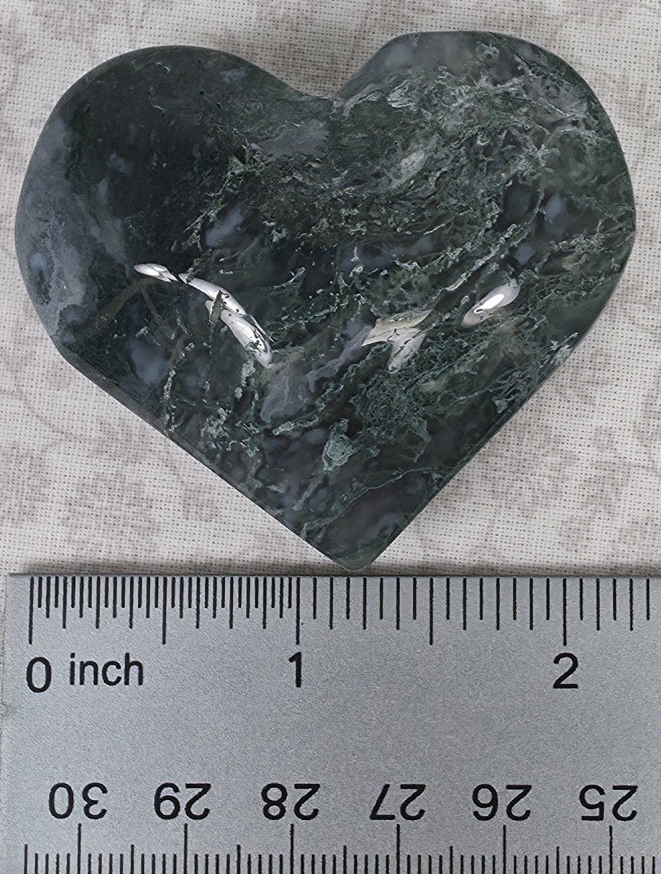 Moss Agate Heart - Option A