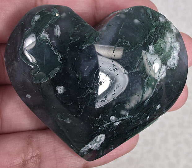 Moss Agate Heart - Option B