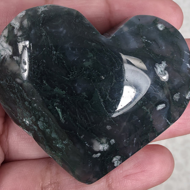 Moss Agate Heart - Option B
