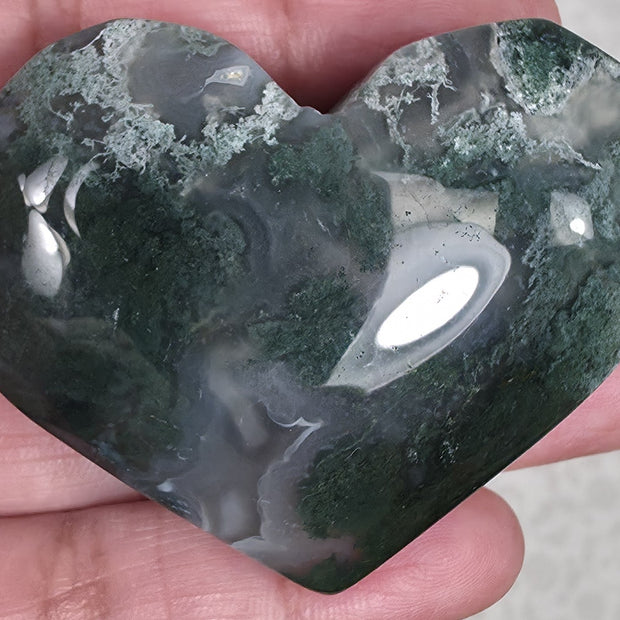 Moss Agate Heart - Option C