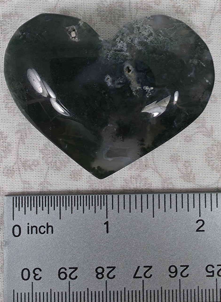 Moss Agate Heart - Option C