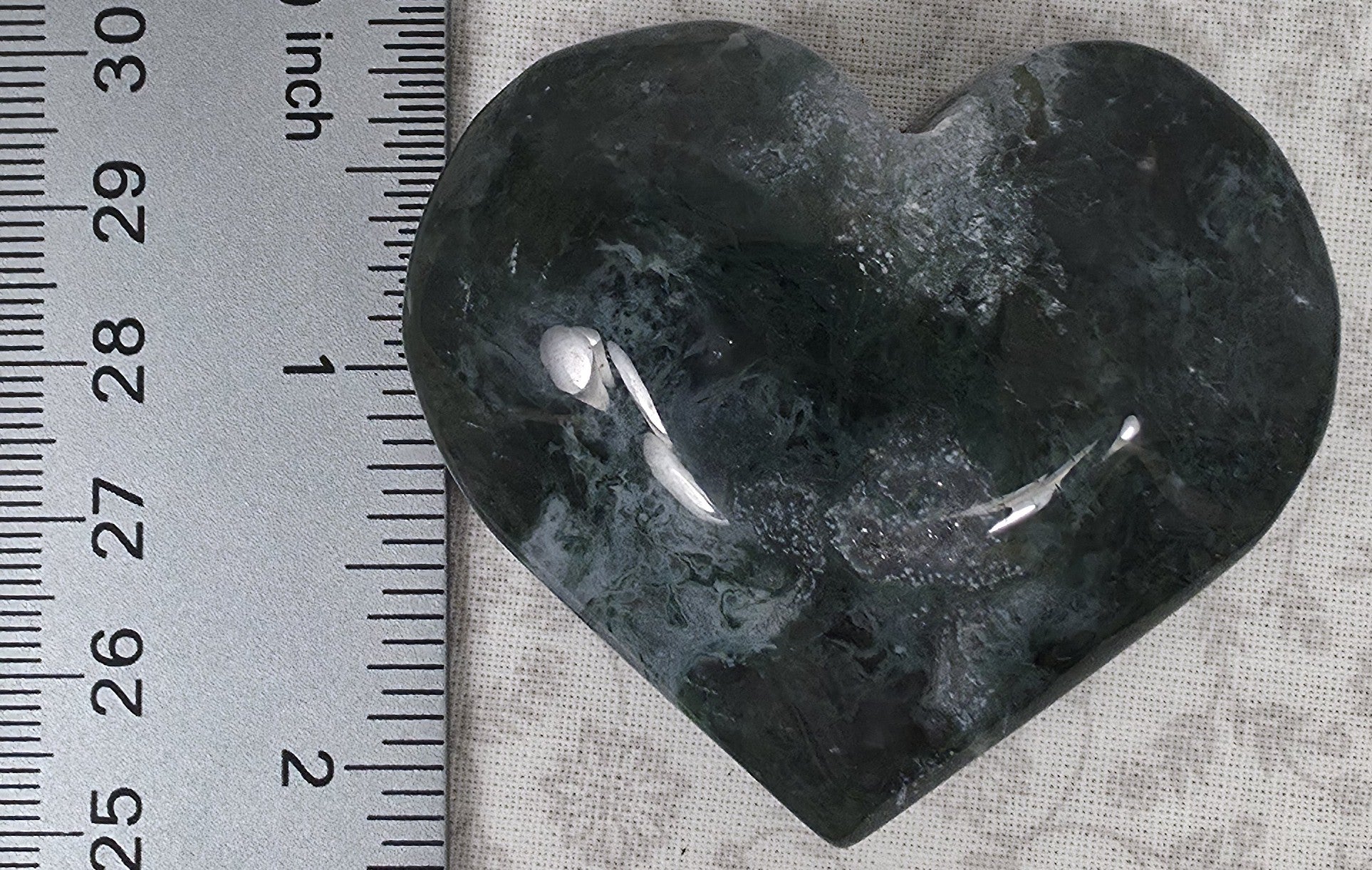 Moss Agate Heart - Option D