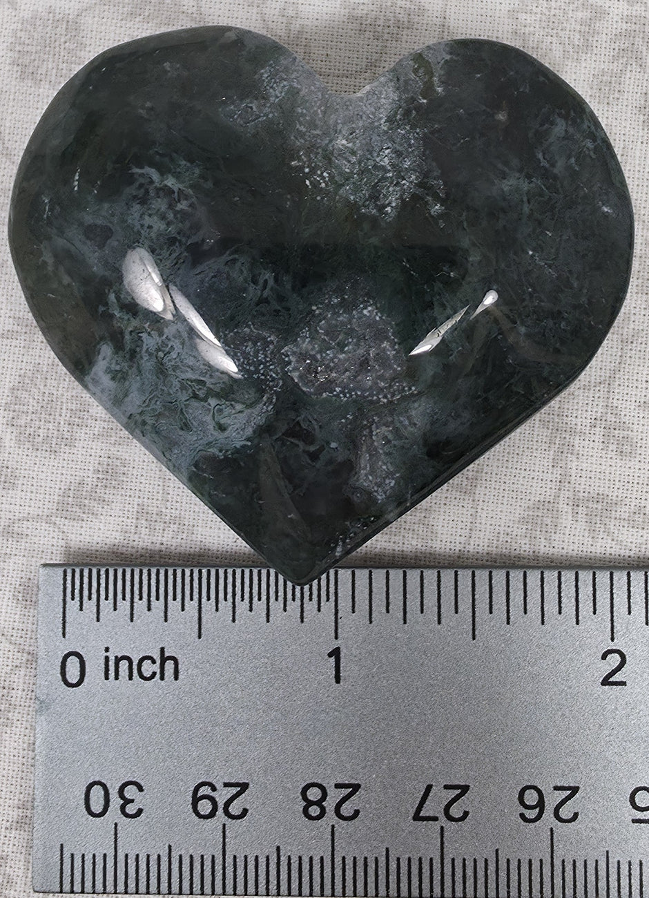 Moss Agate Heart - Option D