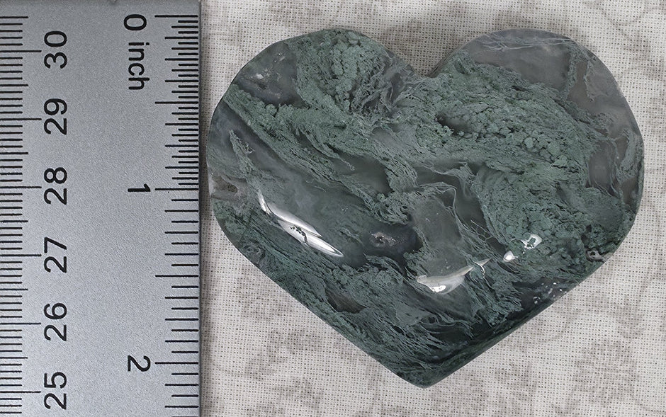 Moss Agate Heart - Option E