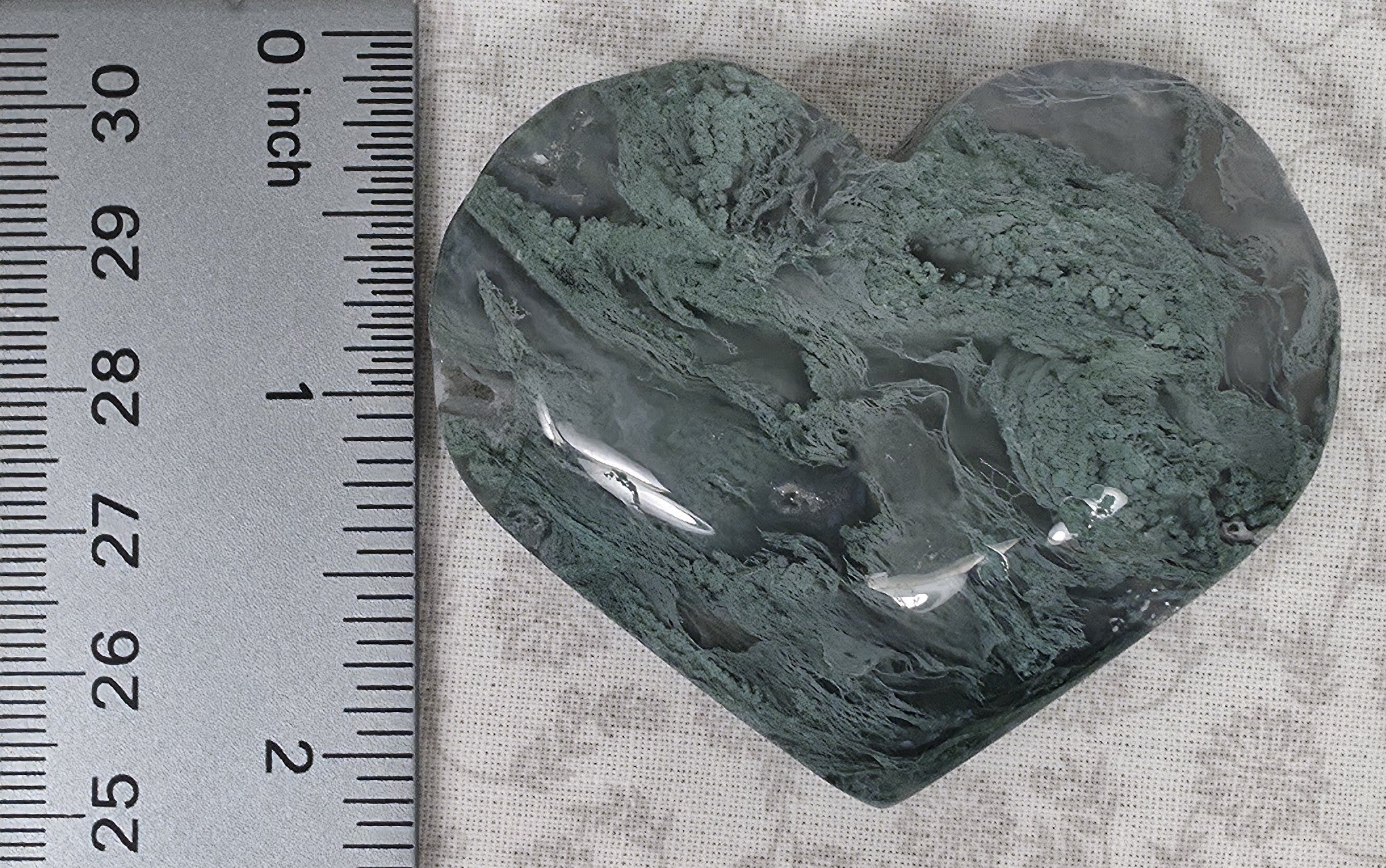 Moss Agate Heart - Option E