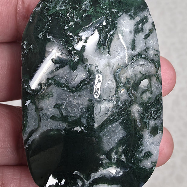 Moss Agate Palm Stone - Option A