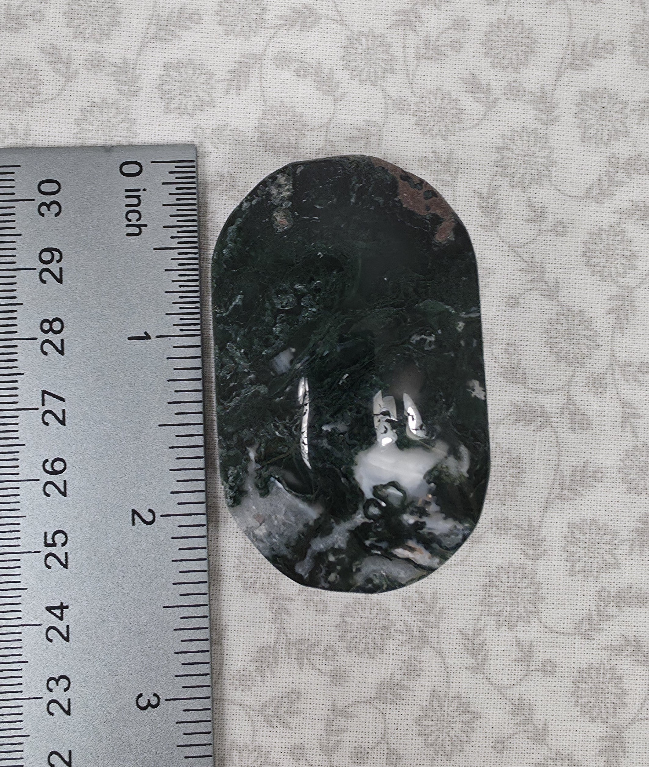 Moss Agate Palmstone - Option A