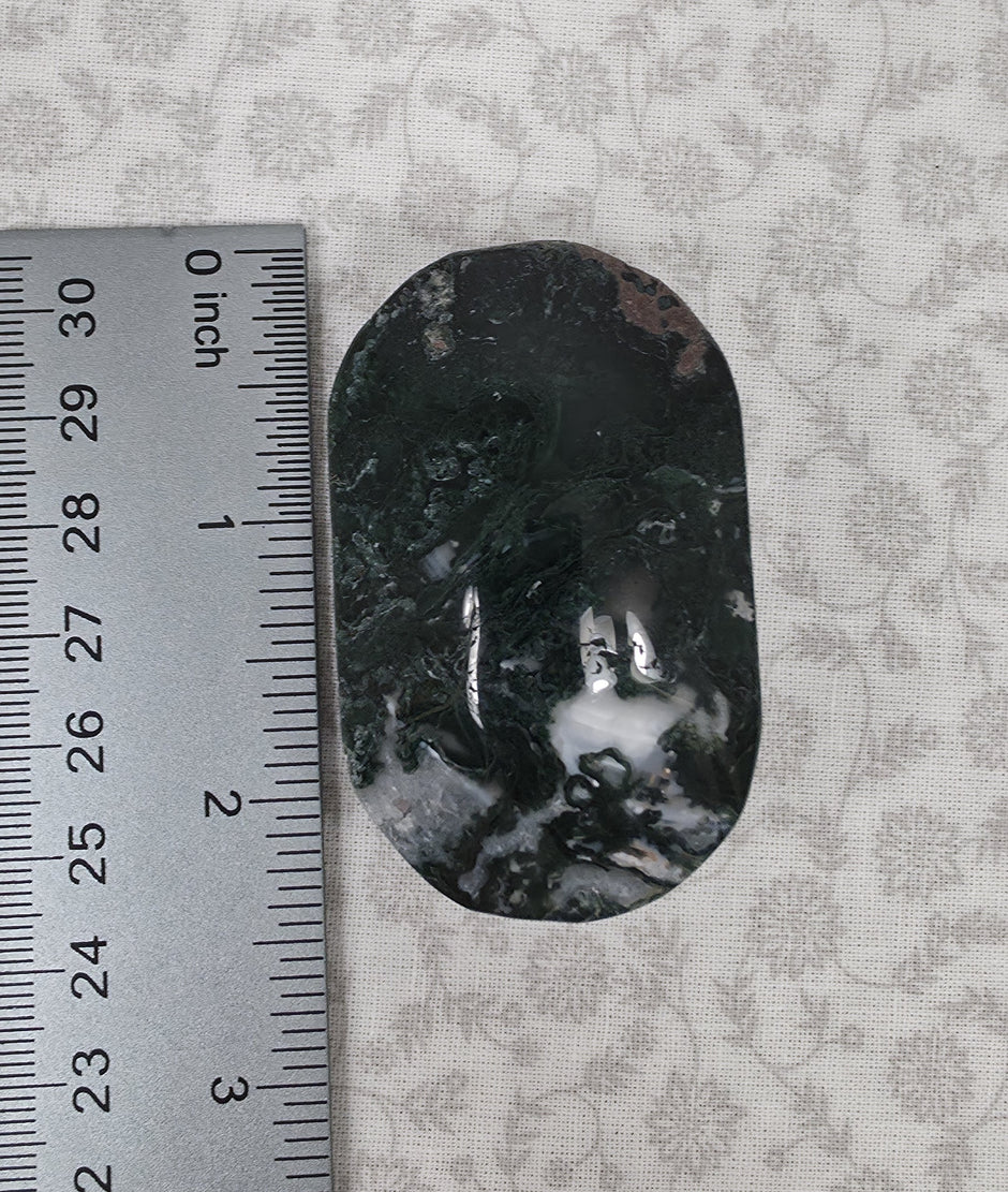 Moss Agate Palm Stone - Option A