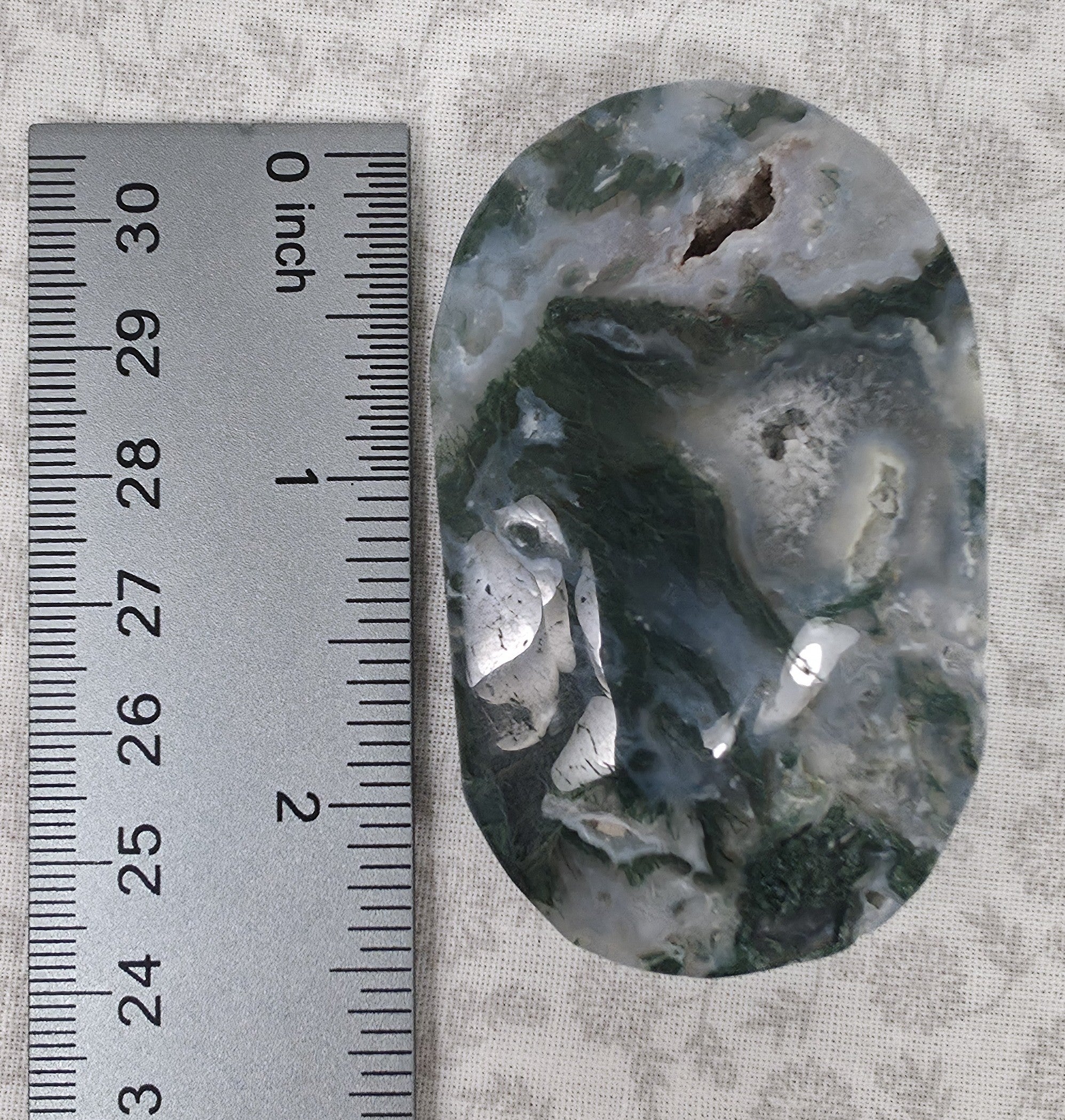 Moss Agate Palm Stone - Option B