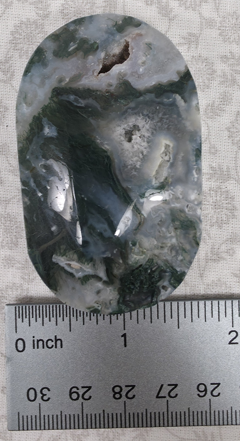 Moss Agate Palm Stone - Option B