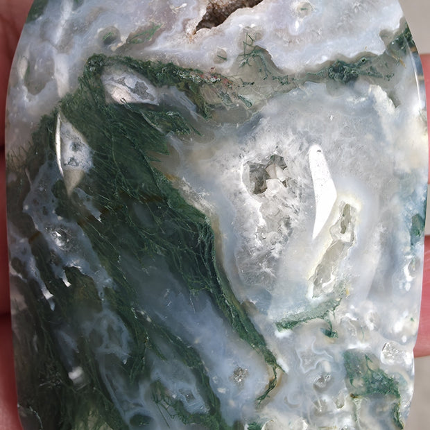 Moss Agate Palm Stone - Option B