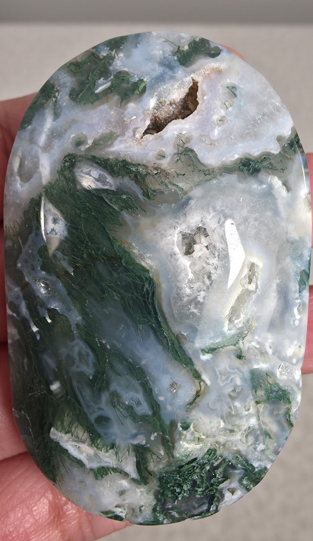 Moss Agate Palmstone - Option B