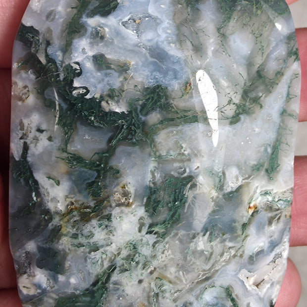 Moss Agate Palm Stone - Option B
