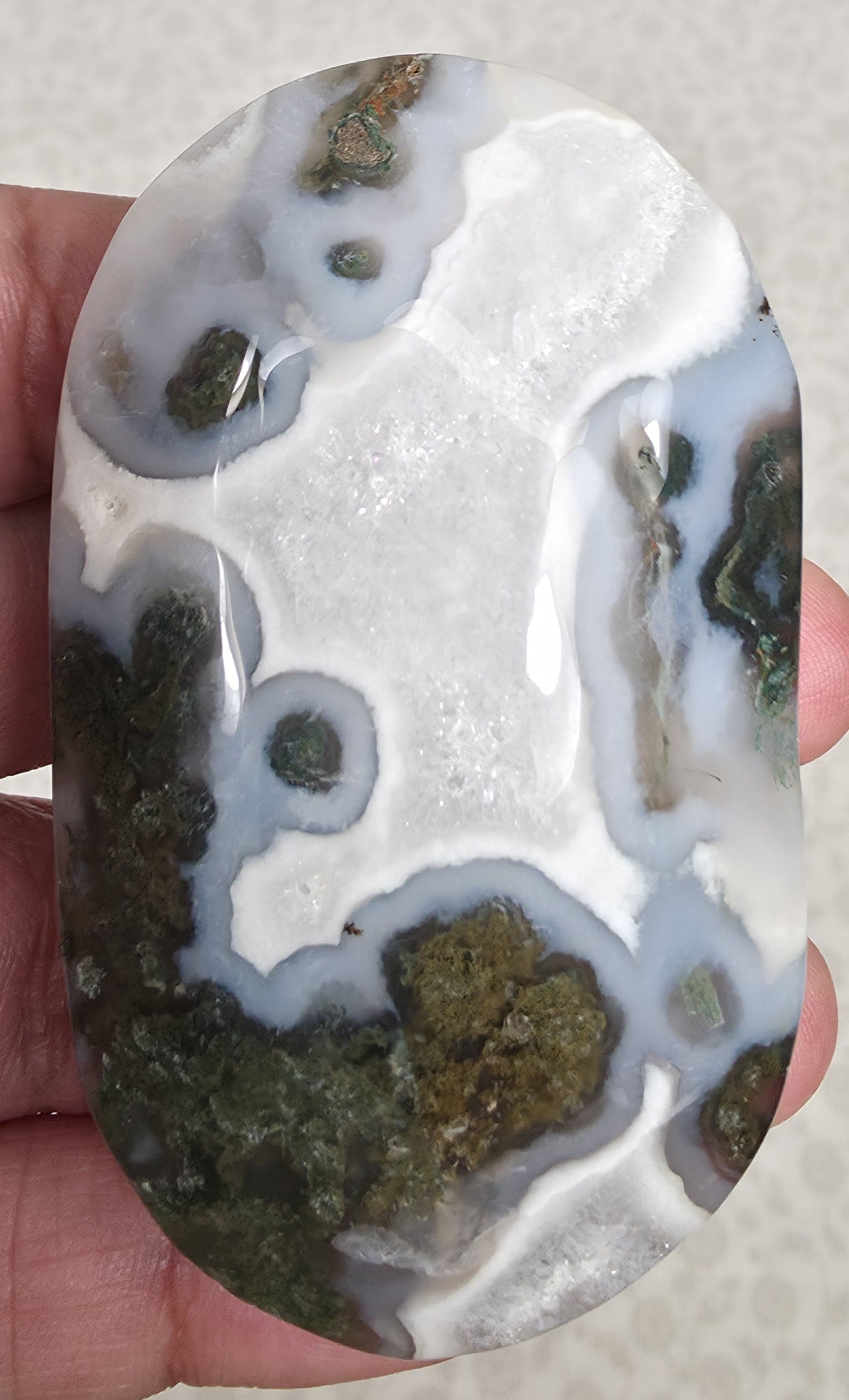 Moss Agate Palmstone - Option C