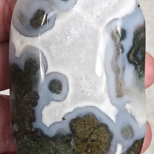 Moss Agate Palm Stone - Option C
