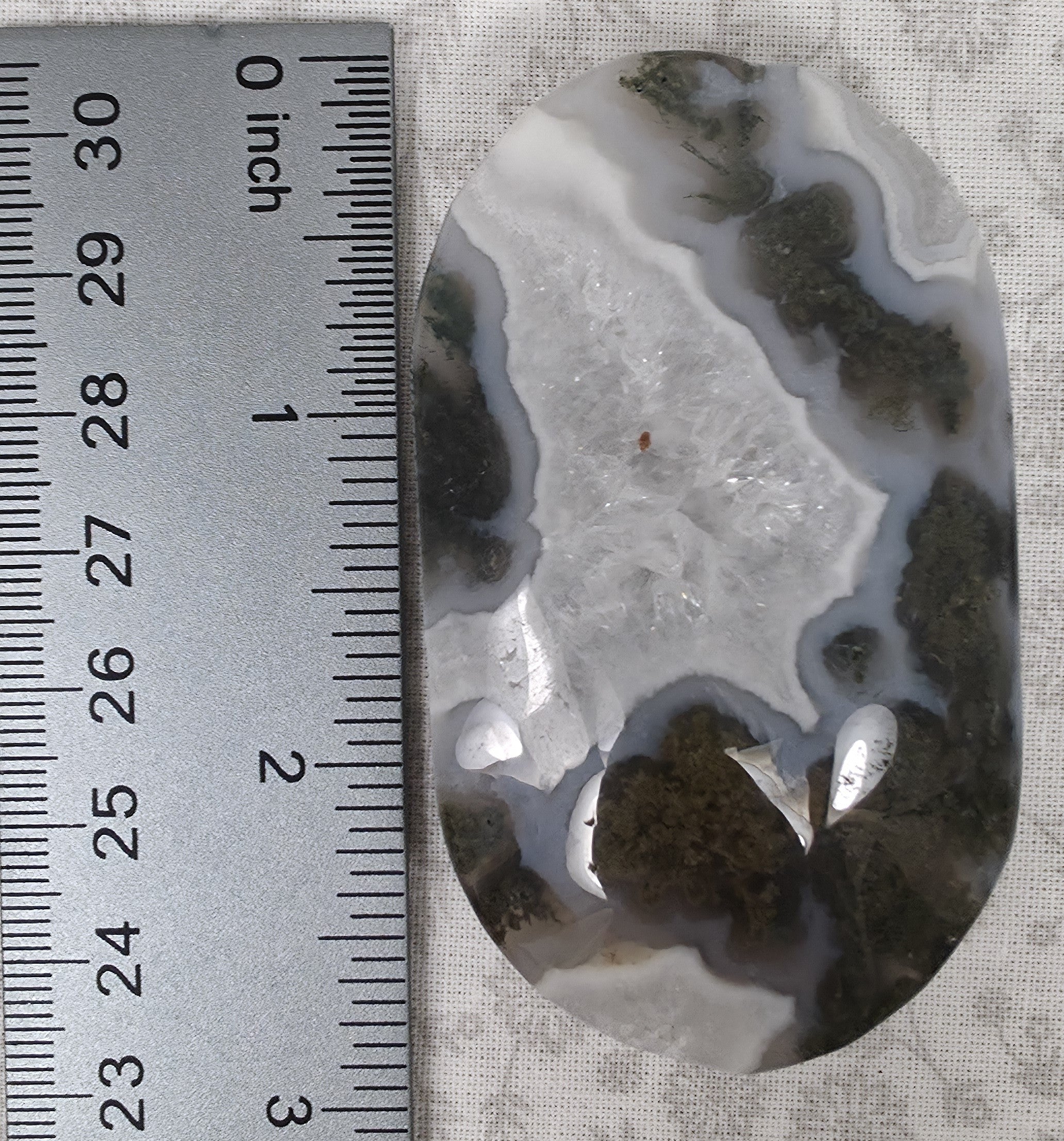 Moss Agate Palm Stone - Option C
