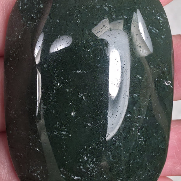 Moss Agate Palm Stone - Option D