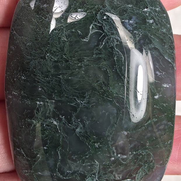 Moss Agate Palm Stone - Option E