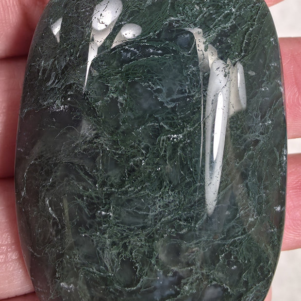 Moss Agate Palm Stone - Option E