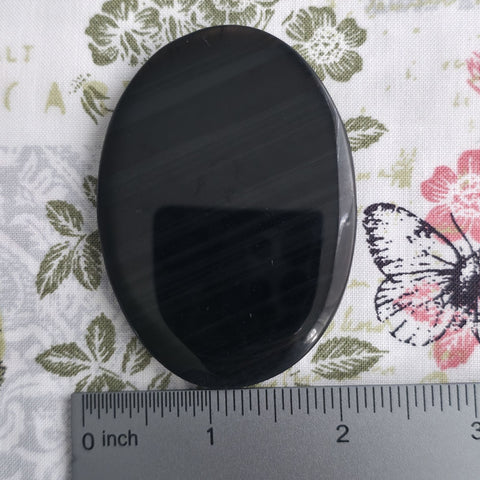 Midnight Lace Obsidian Palmstone- Option A