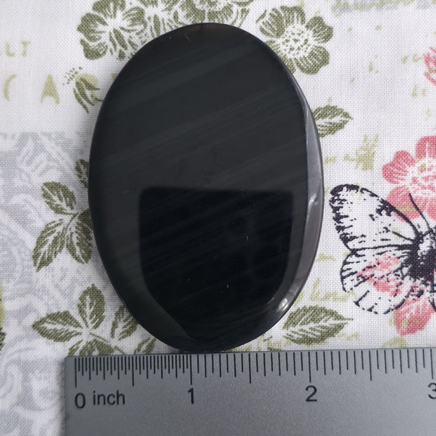 Midnight Lace Obsidian Palmstone- Option A