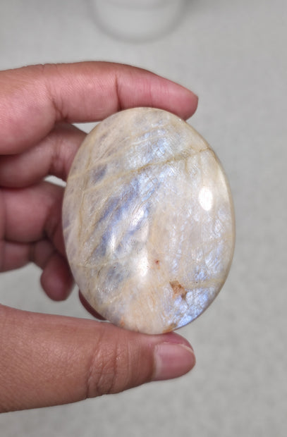 Grey Moonstone Palmstone - Option A