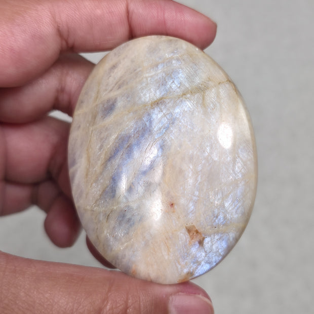 Grey Moonstone Palmstone - Option A