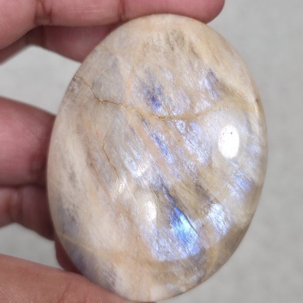 Grey Moonstone Palmstone - Option A