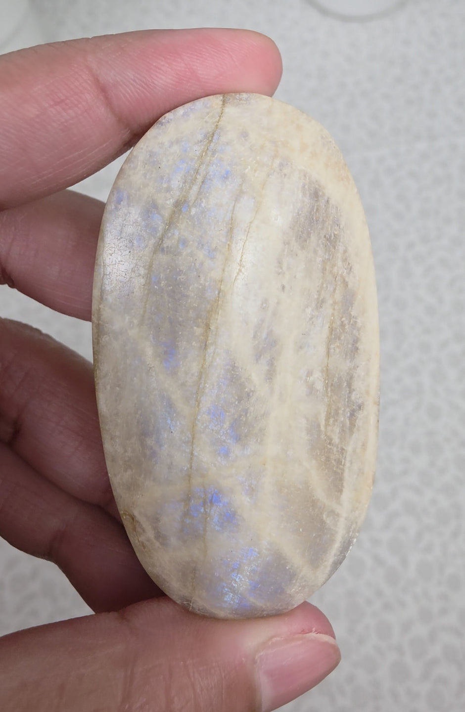 Grey Moonstone Palmstone - Option B