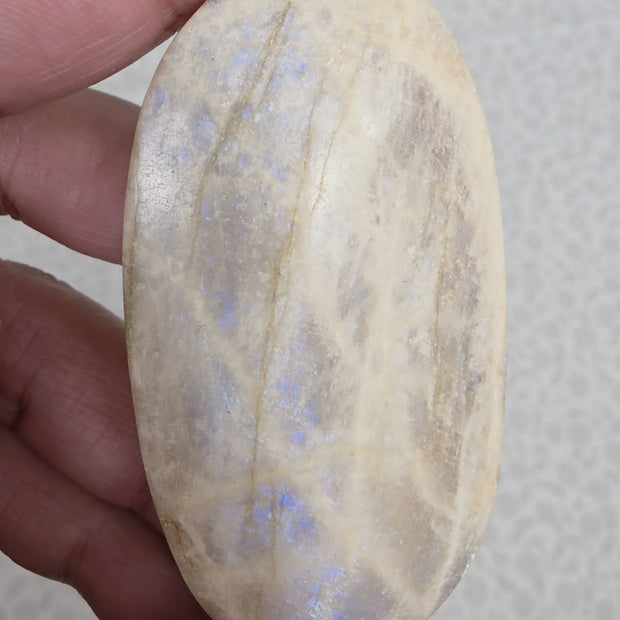 Grey Moonstone Palmstone - Option B