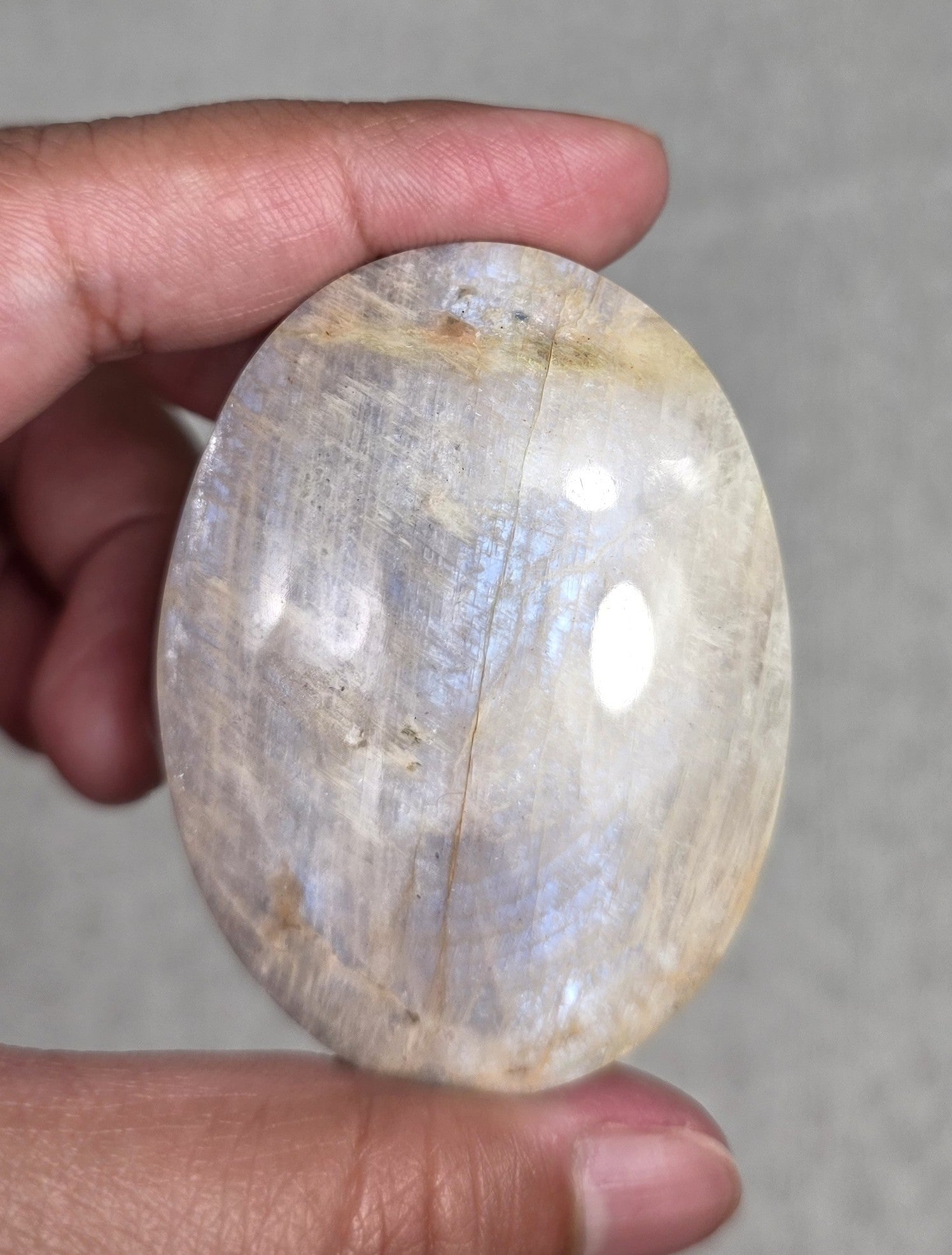 Grey Moonstone Palmstone - Option C