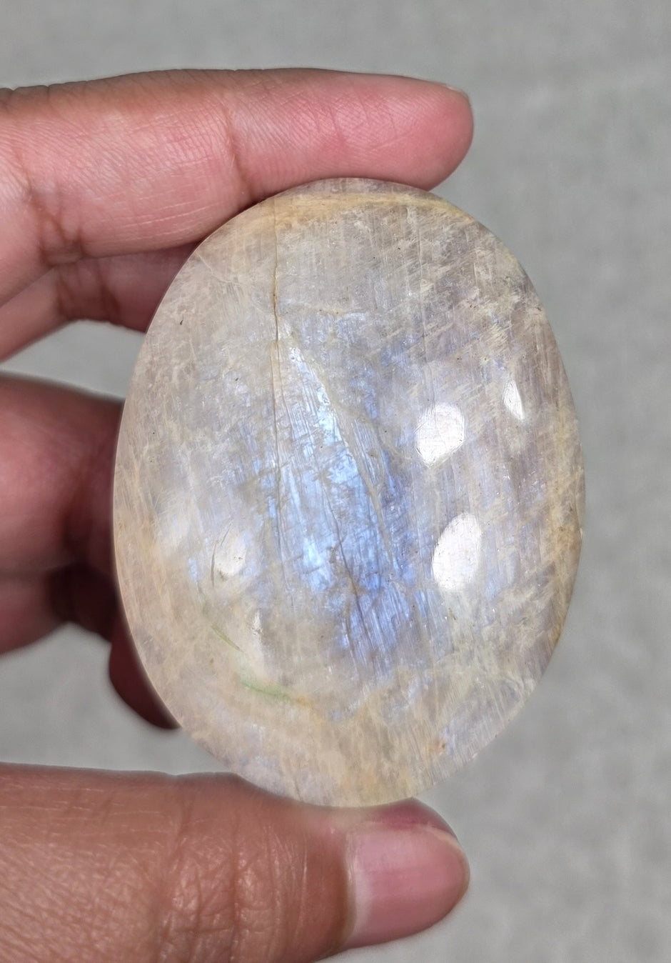Grey Moonstone Palmstone - Option C