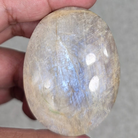 Grey Moonstone Palmstone - Option C