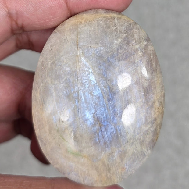 Grey Moonstone Palmstone - Option C