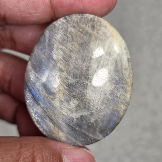 Grey Moonstone Palmstone - Option D