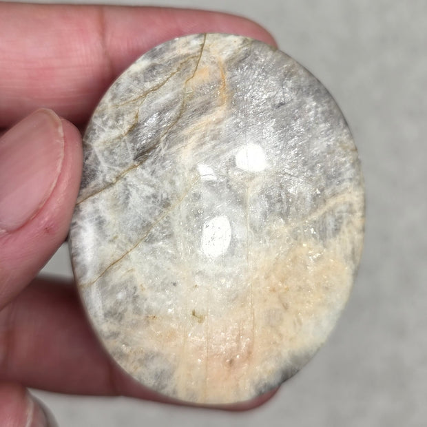 Grey Moonstone Palmstone - Option D