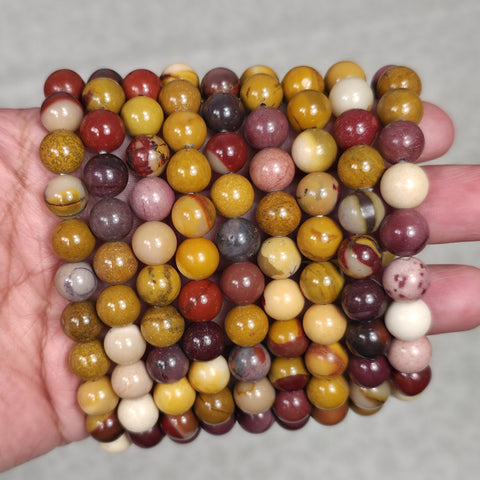 Mookaite Bracelet - One Individual Bracelet - Wrist Size Approximately 6.5 in. - 8mm Beads