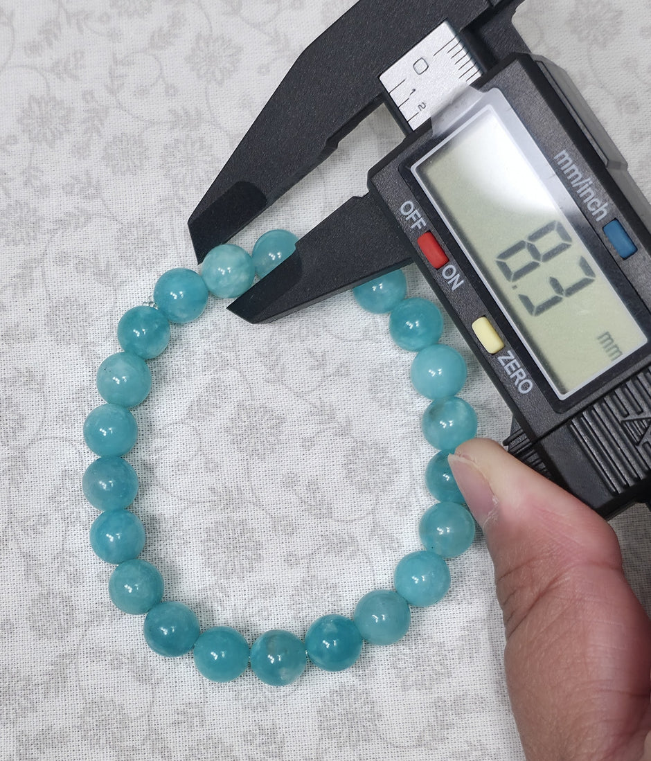 Amazonite Bracelet - One Individual Bracelet - Wrist Size Approximately 6.25 in. - 8mm Beads