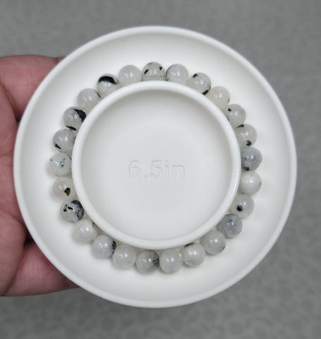 Rainbow Moonstone Bracelet - One Individual Bracelet - Wrist Size Approximately 6.5 in. - 7.5mm Beads