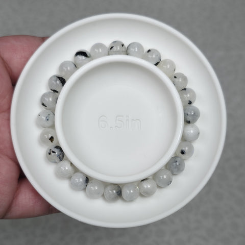 Rainbow Moonstone Bracelet - One Individual Bracelet - Wrist Size Approximately 6.5 in. - 7.5mm Beads